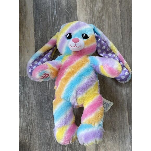 Build A Bear Easter Bunny Rabbit 16" Striped Paste - Picture 2 of 6